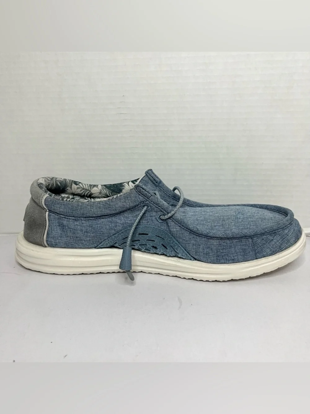 Hey Dude Wally H2O Overcast Men’s Slip on Water Shoes Size 12 Blue Grey - Picture 13 of 16